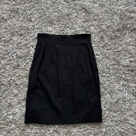 Jean Paul Gaultier Femme Skirt Pocket Black Buttons Wool Sz 8 US *VINTAGE*❤️ - Picture 7 of 12